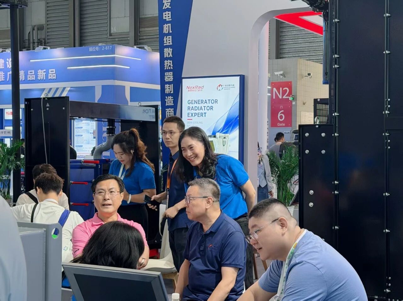 Visitors viewing Weichuang genset radiators